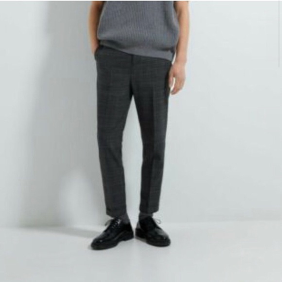 Zara Other - ZARA MAN Mens Plaid Flat Front Slim Dress Pants Size 31